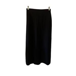 Savion Size 8P Vintage Black Maxi Skirt Back Pleat Waistband
